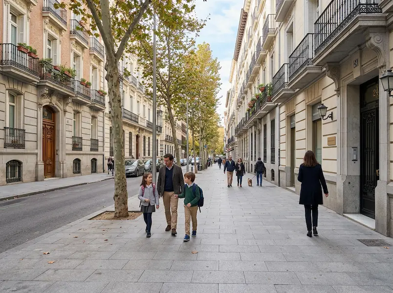 Colegios, sanidad y servicios en el barrio de Recoletos